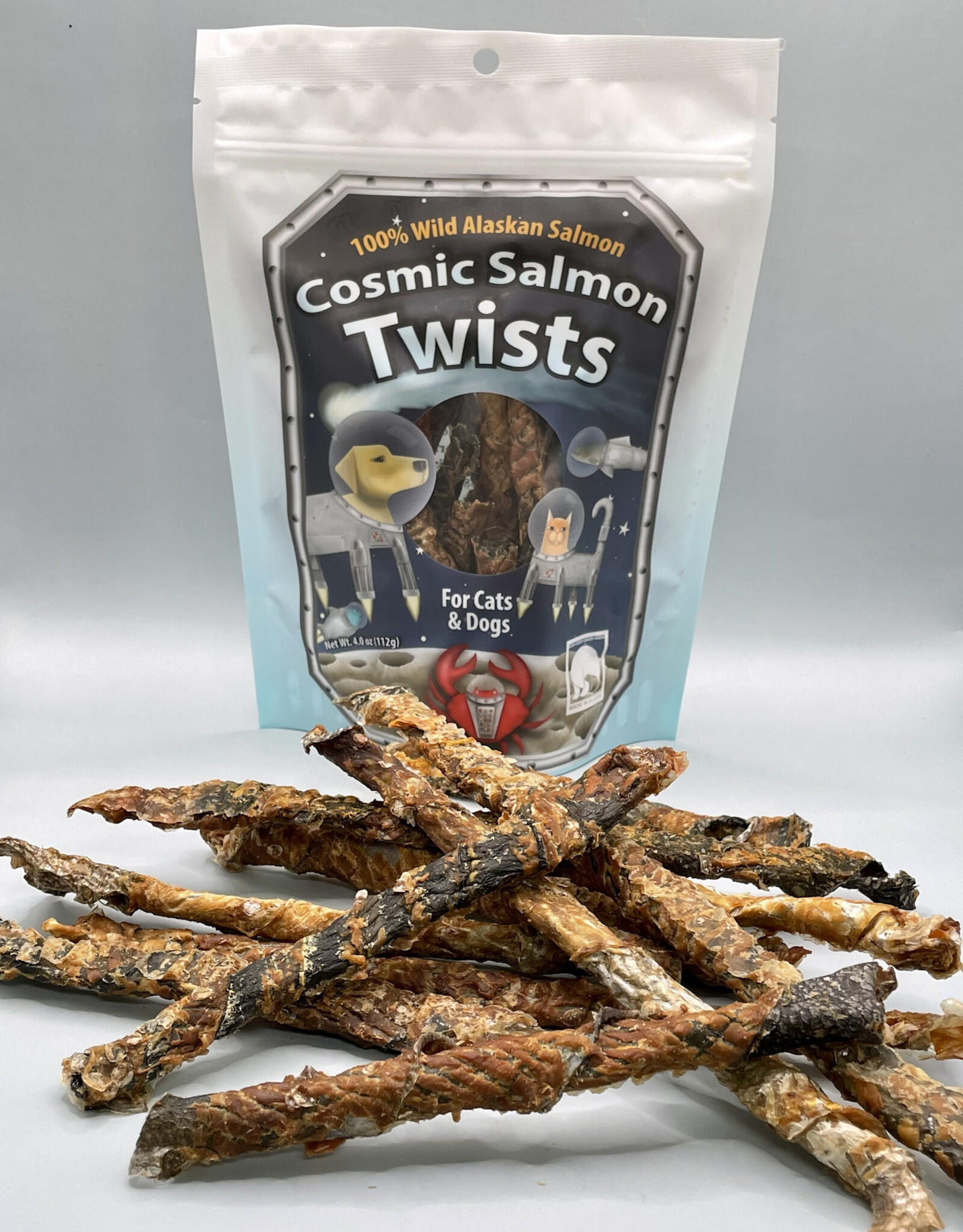 Happy Claws Lucky Paws Happy Claws Lucky Paws Cosmic Salmon Twists Dog Treats - 4.0 oz