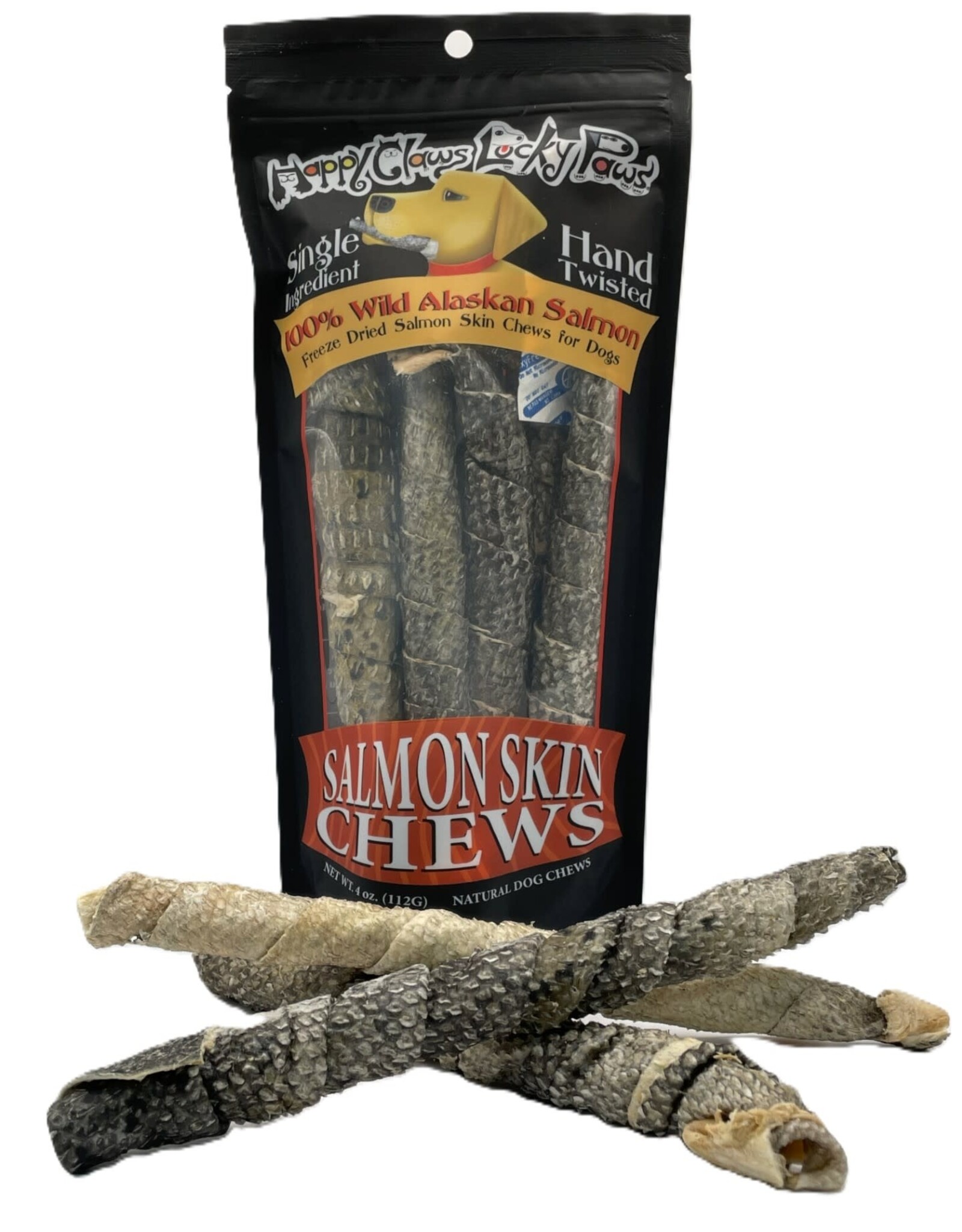 Happy Claws Lucky Paws Happy Claws Lucky Paws Freeze Dried Salmon Skin Chews Dog Treats - 4.0 oz