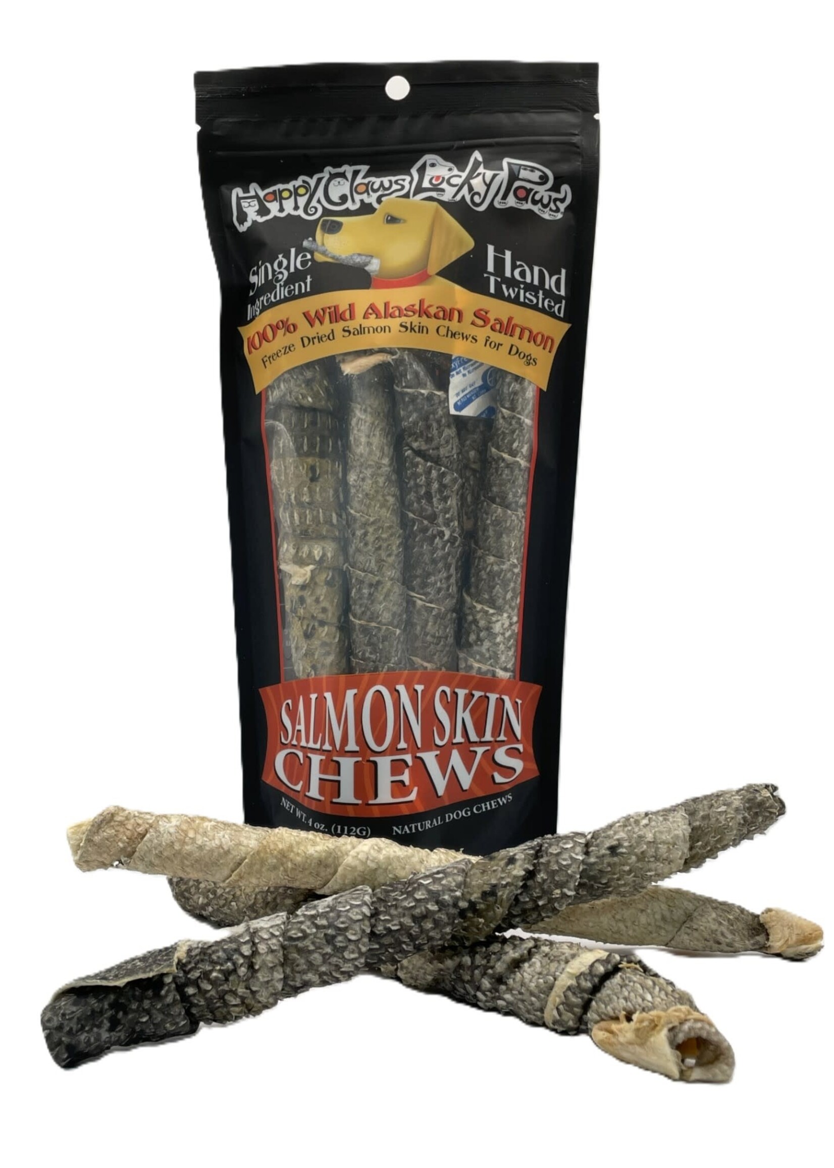 Happy Claws Lucky Paws Happy Claws Lucky Paws Freeze Dried Salmon Skin Chews Dog Treats - 4.0 oz