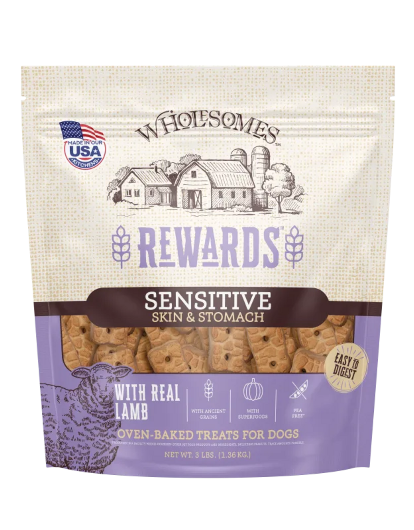 Sportmix Wholesomes Rewards Sensitive Skin & Stomach Lamb - 3 lb