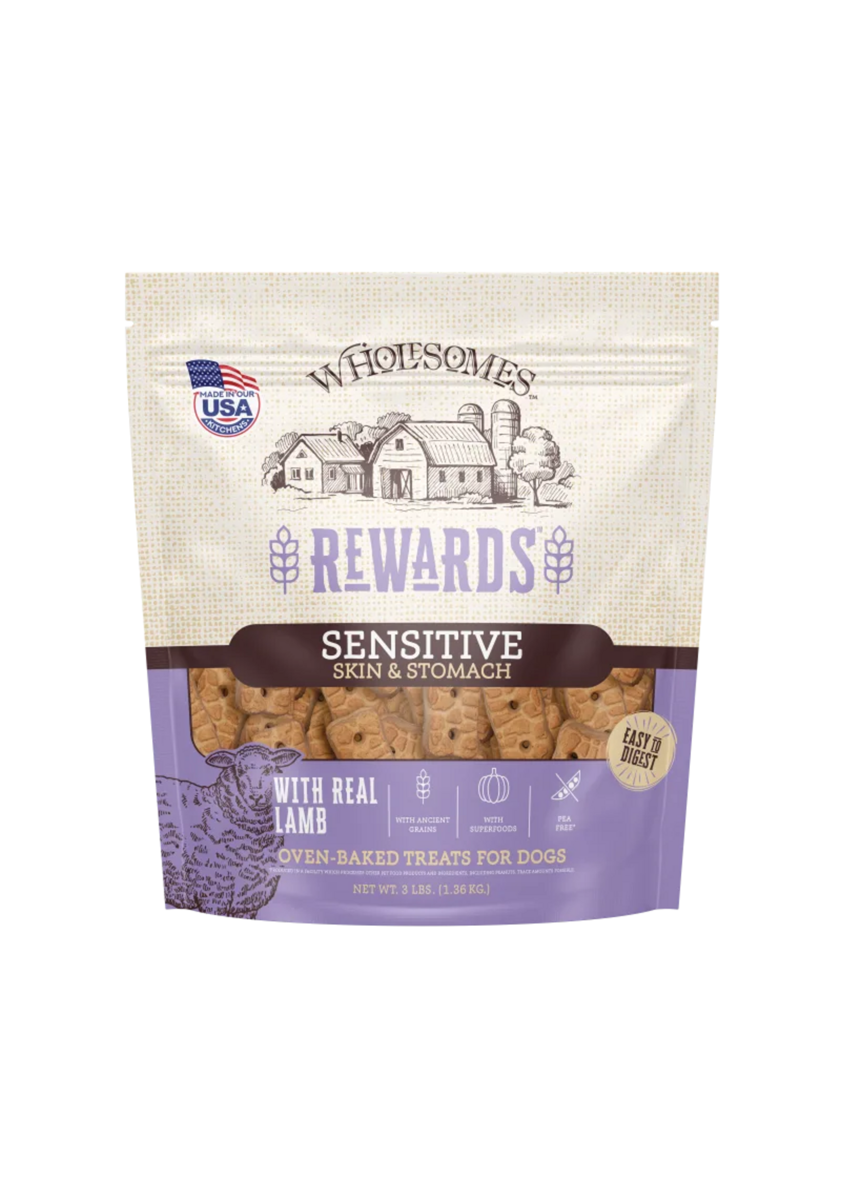 Sportmix Wholesomes Rewards Sensitive Skin & Stomach Lamb - 3 lb