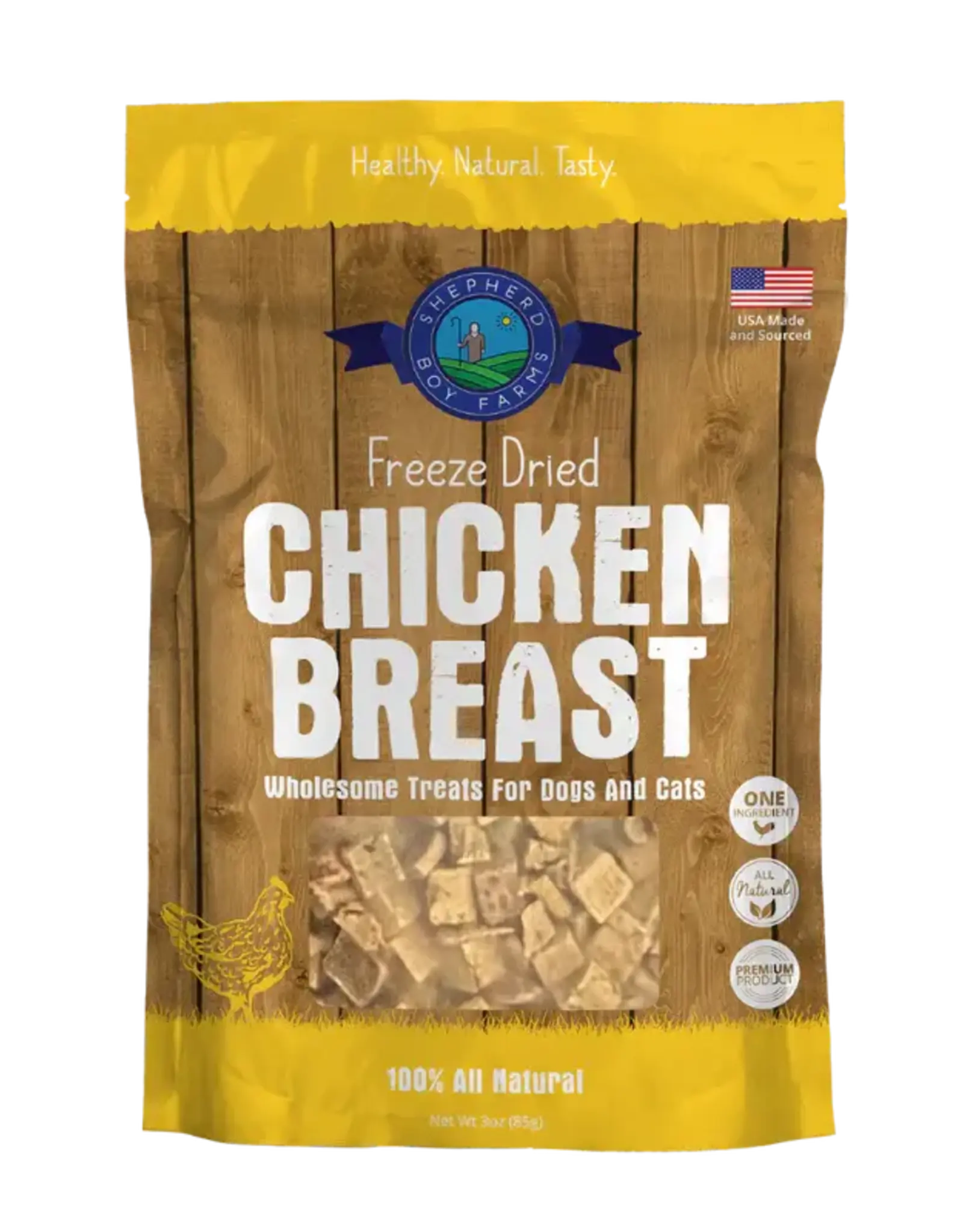 Shepherd Boy Farms Freeze Dried Chicken Breast Dog & Cat Treats - 3 oz