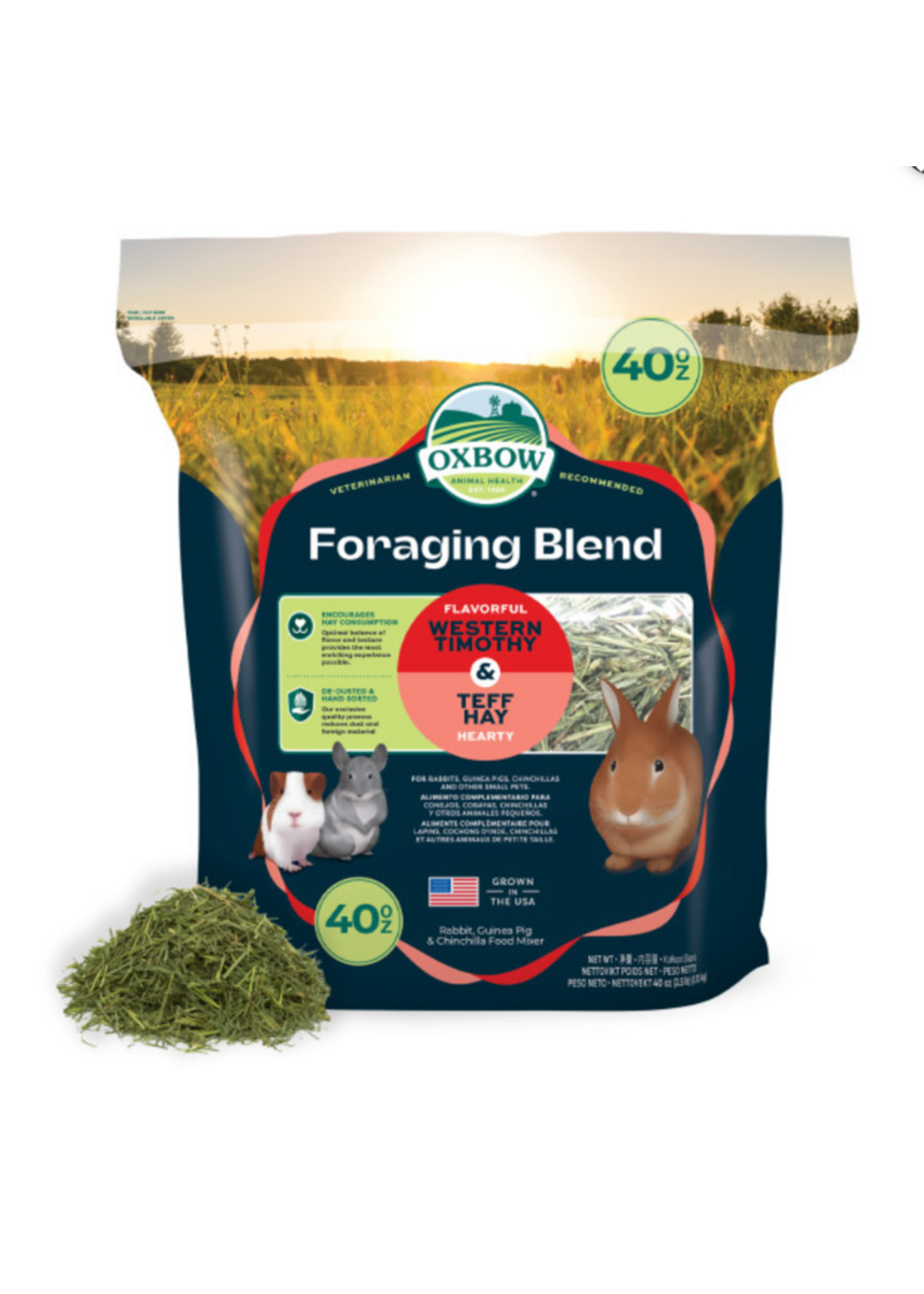 Oxbow Oxbow Animal Health Foraging Blend Western Timothy & Teff Hay 40oz