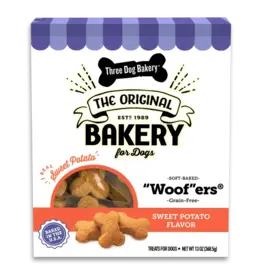 Three Dog Bakery Three Dog Bakery Soft Baked Woofers Sweet Potato Dog Treats - 13 oz