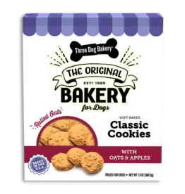 Three Dog Bakery Three Dog Bakery Soft Baked Classic Cookies Oats & Apples Dog Treats - 13 oz