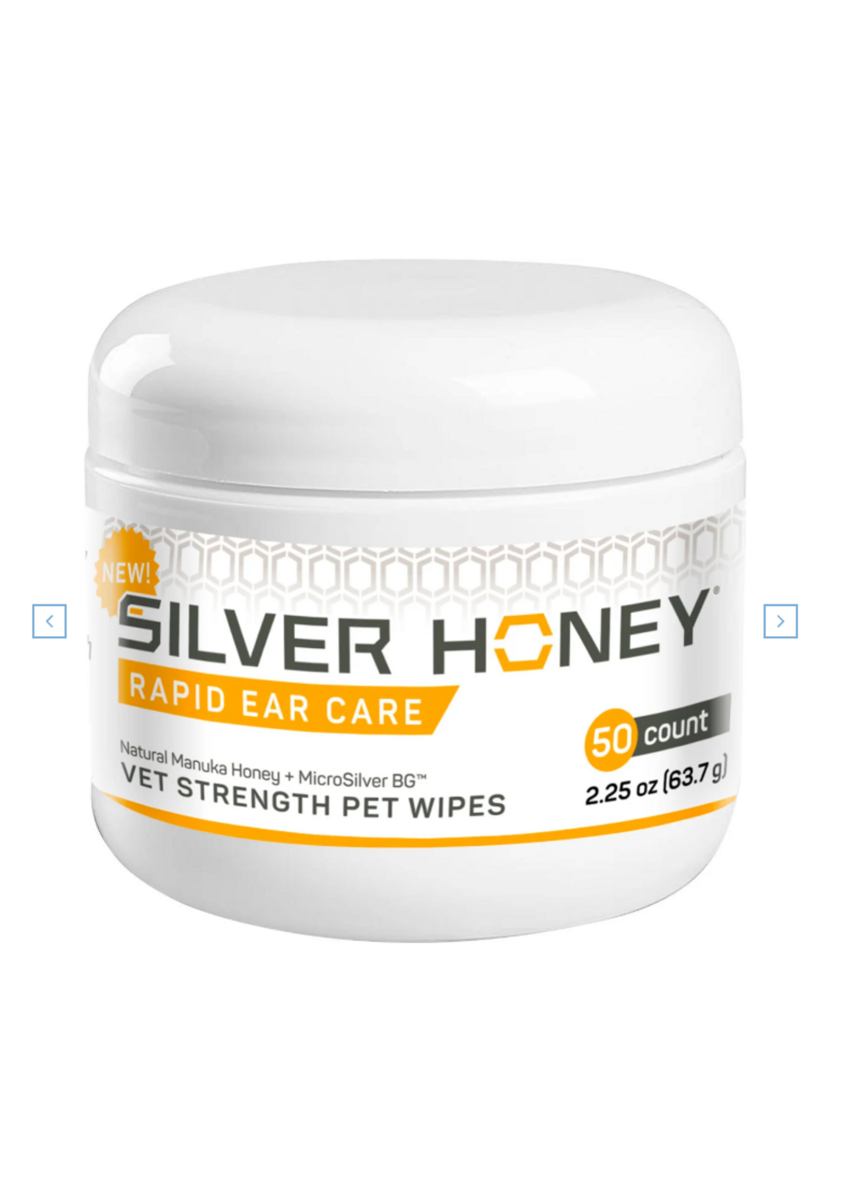 Silver Honey Silver Honey Rapid Ear Care Vet Strength Pet Wipes - 50 Count