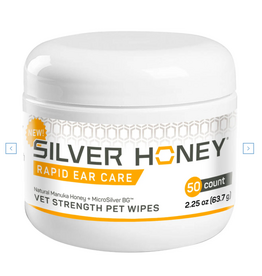 Silver Honey Silver Honey Rapid Ear Care Vet Strength Pet Wipes - 50 Count