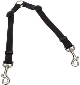 Coastal Pet Products Coastal Two Dog Adjustable Nylon Coupler - Black, 3/4"