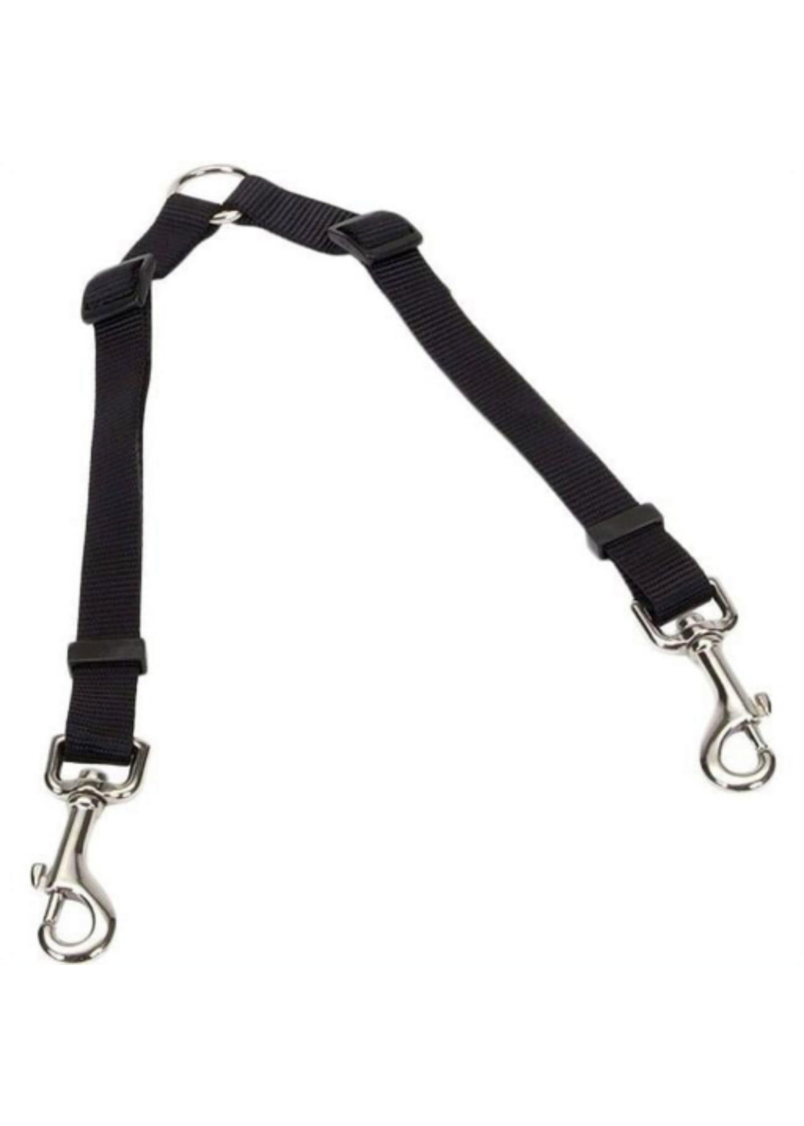 Coastal Pet Products Coastal Two Dog Adjustable Nylon Coupler - Black, 3/4"