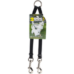 Coastal Pet Products Coastal Two Dog Adjustable Nylon Coupler - Black, 3/8"