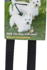 Coastal Pet Products Coastal Two Dog Adjustable Nylon Coupler - Black, 3/8"