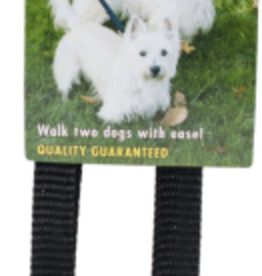 Coastal Pet Products Coastal Two Dog Adjustable Nylon Coupler - Black, 3/8"