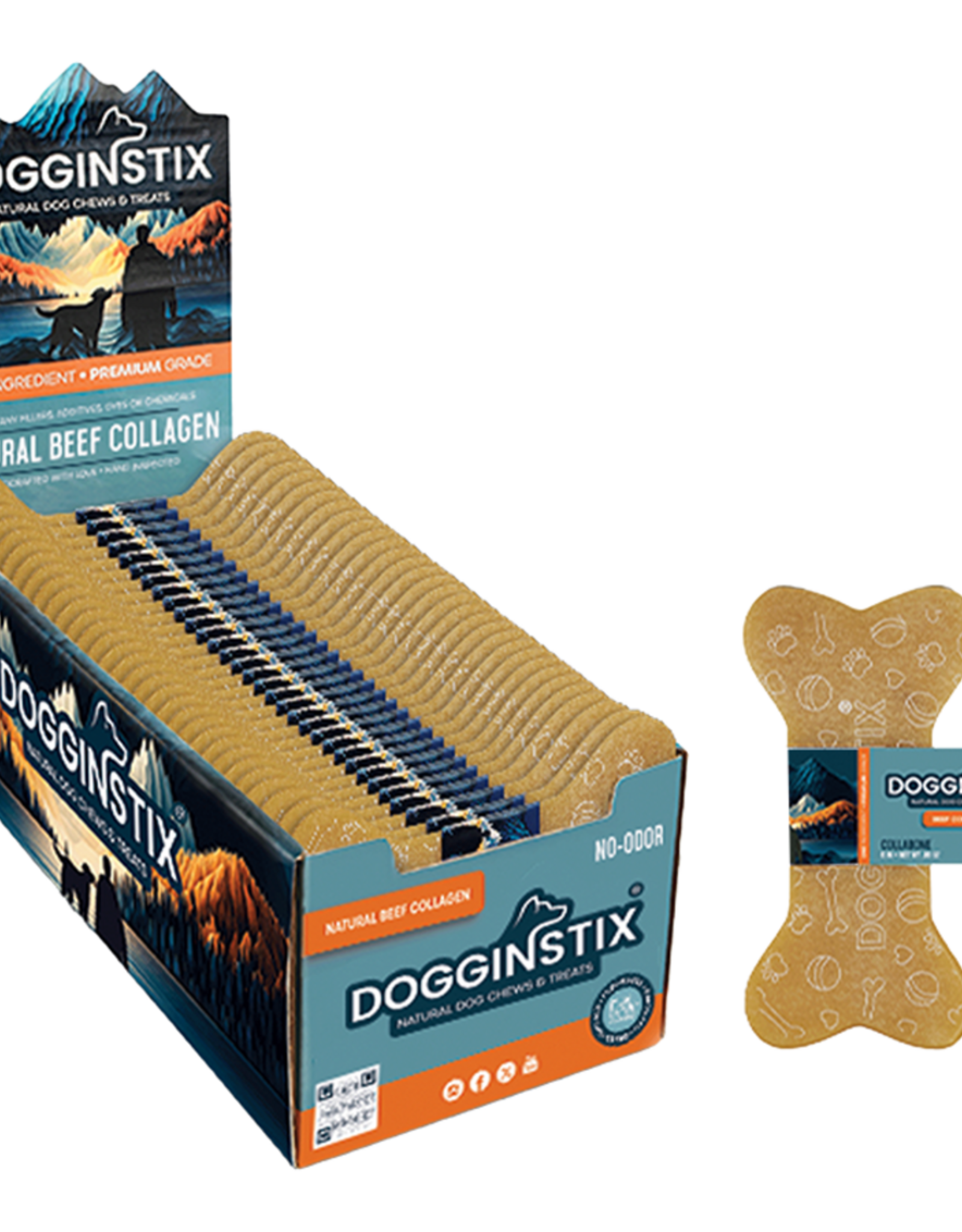 Dogginstix Beef Collagen Collabone 6"