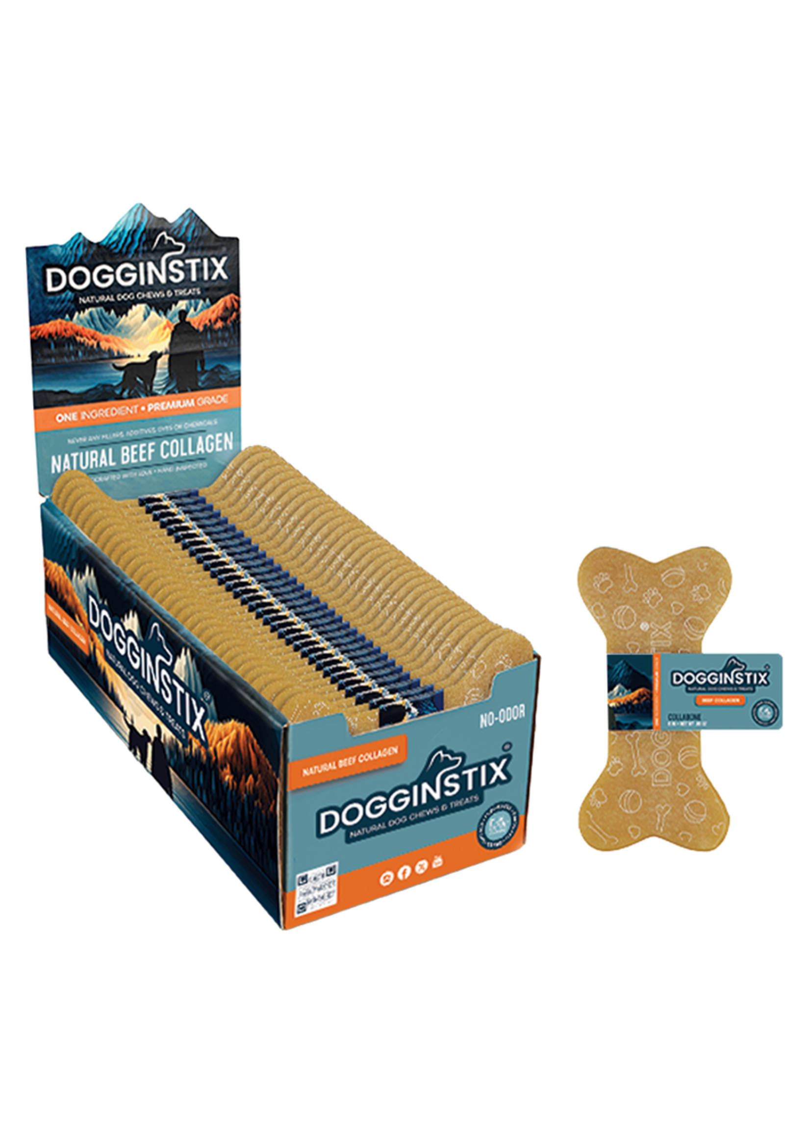 Dogginstix Beef Collagen Collabone 6"