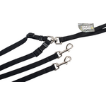 Coastal Pet Products Coastal Two Dog Walker Adjustable Nylon Leash - 5/8"x 4', Black