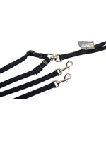 Coastal Pet Products Coastal Two Dog Walker Adjustable Nylon Leash - 5/8"x 4', Black