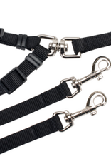 Coastal Pet Products Coastal Two Dog Walker Adjustable Nylon Leash - 5/8"x 4', Black