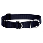 LupinePet LupinePet Dog Collar Martingale Adjustable 1', Black 15-22"