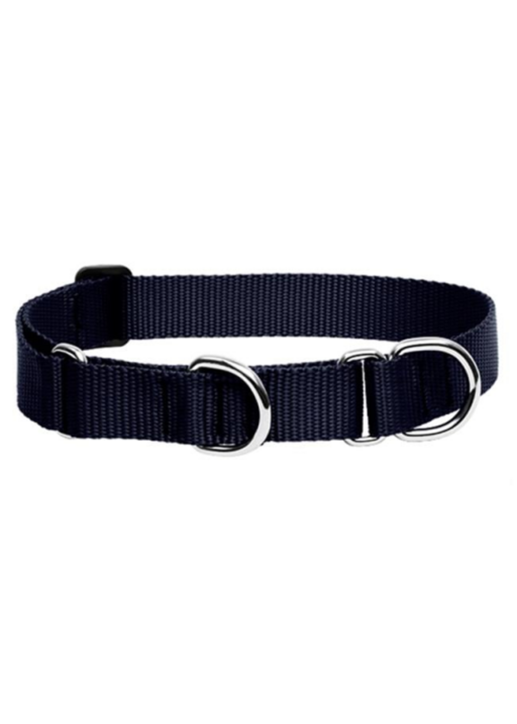 LupinePet LupinePet Dog Collar Martingale Adjustable 1', Black 15-22"