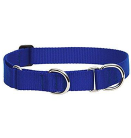 LupinePet LupinePet Dog Collar Martingale Adjustable 1', Blue 15-22"