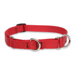 LupinePet LupinePet Dog Collar Martingale Adjustable 3/4", Red 10-14"