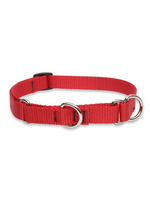 LupinePet LupinePet Dog Collar Martingale Adjustable 3/4", Red 10-14"