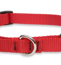 LupinePet LupinePet Dog Collar Martingale Adjustable 3/4", Red 10-14"