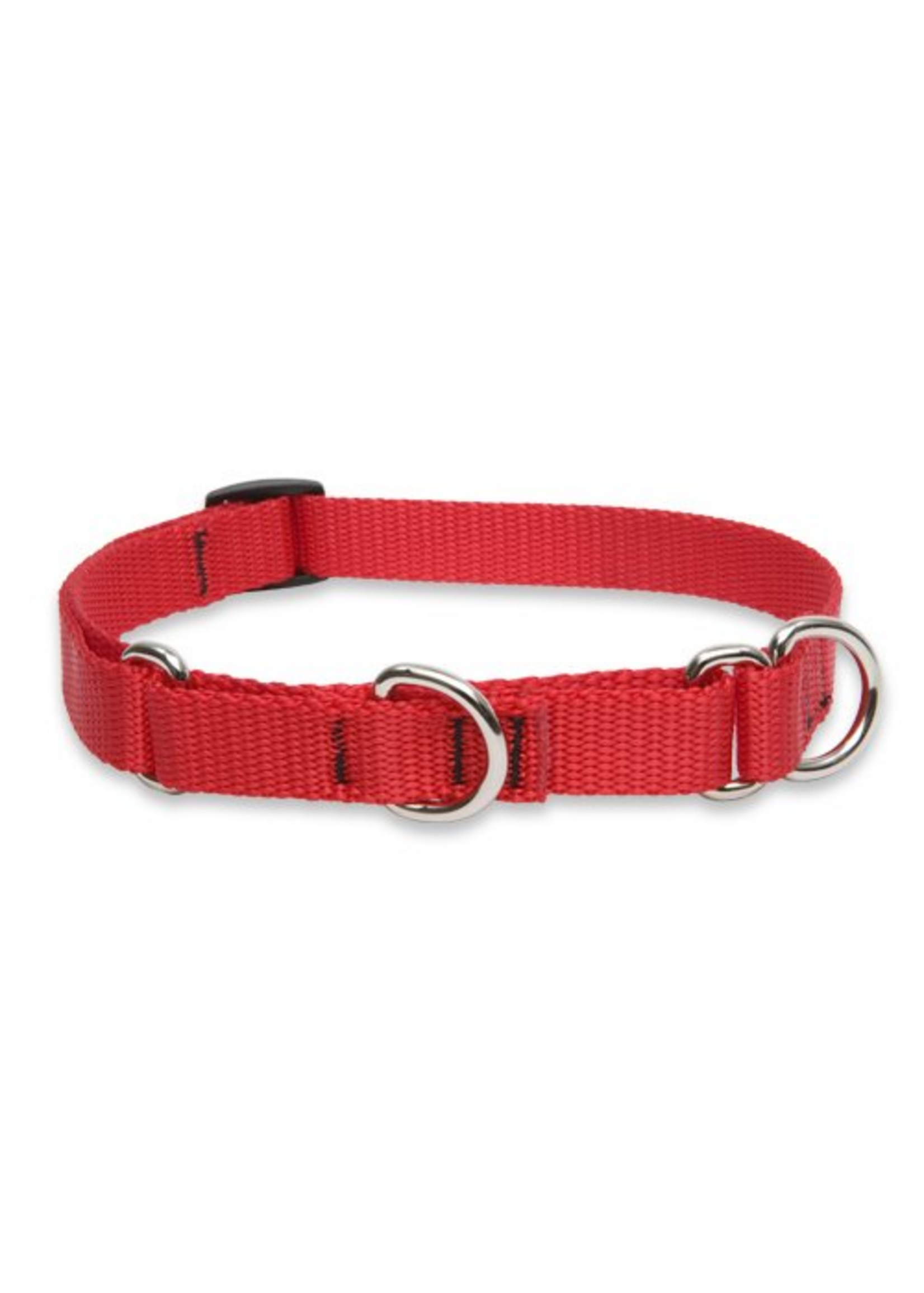 LupinePet LupinePet Dog Collar Martingale Adjustable 3/4", Red 10-14"