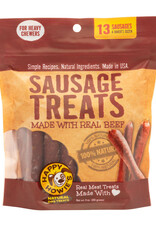 Happy Howie's Beef Sausage Dog Treats 4" - Baker's Dozen - 9 oz