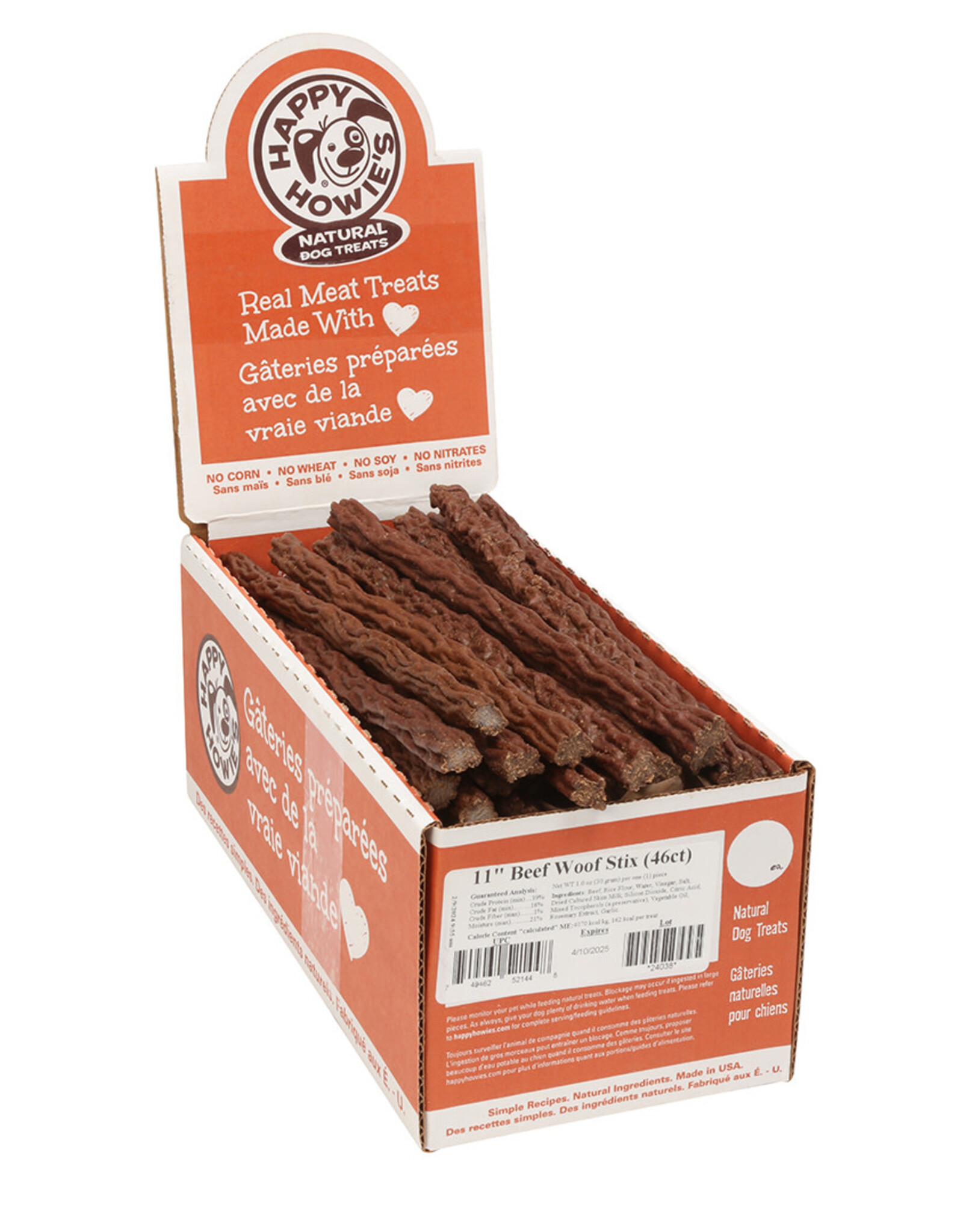 Happy Howie's Woof Stix Dog Treat - 11" | Bulk (46)