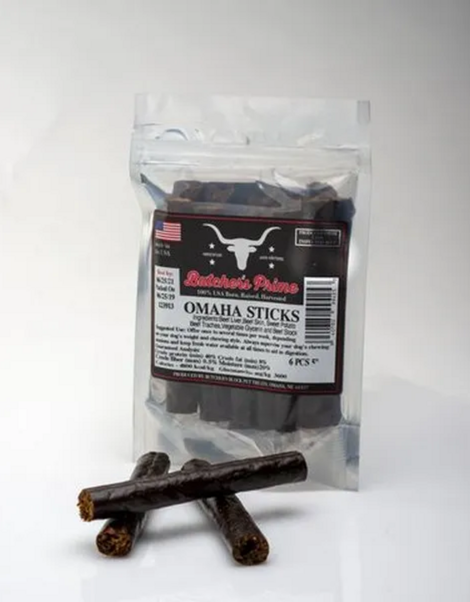 Butcher's Prime Omaha Sticks - 5", 6 pieces