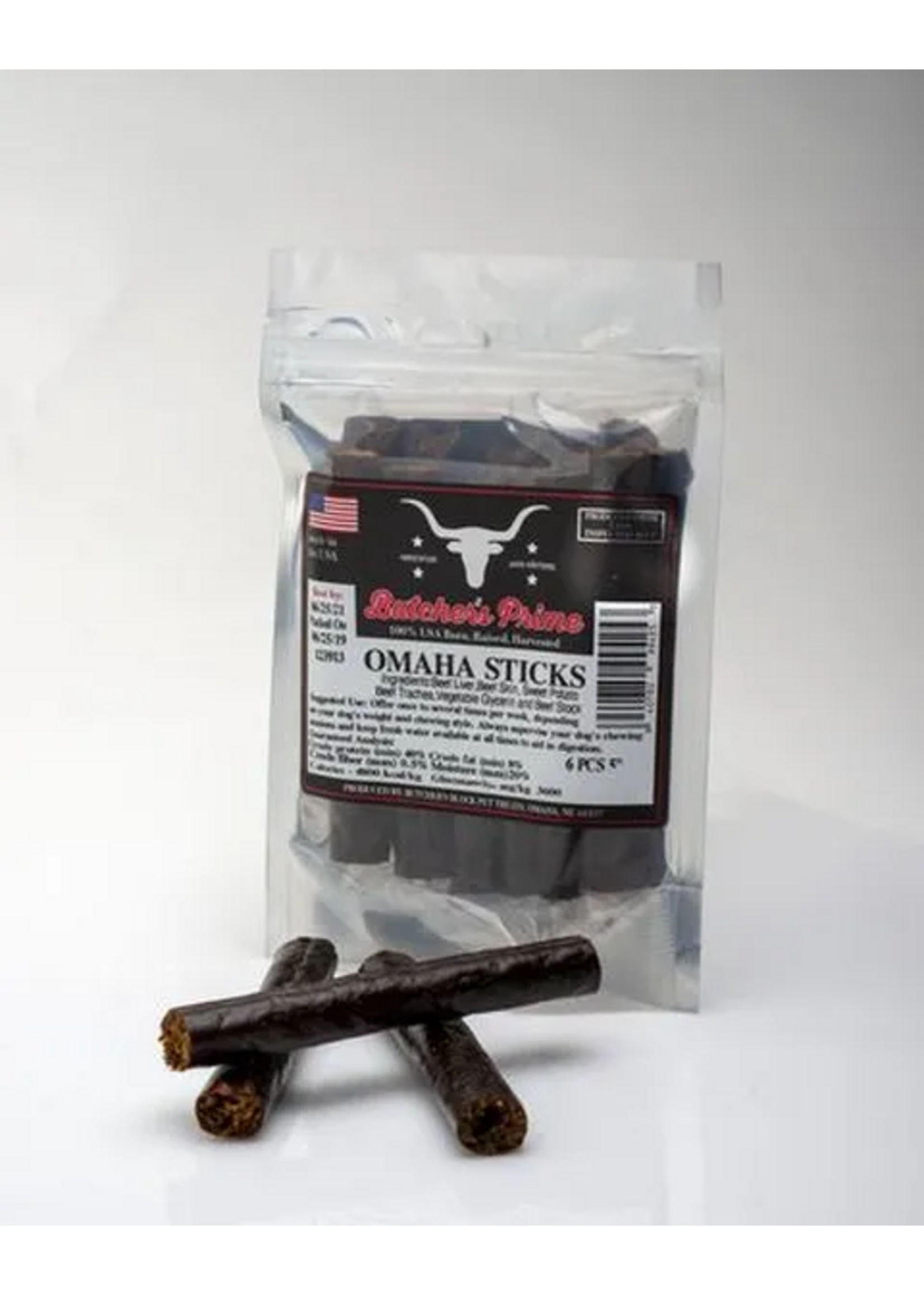 Butcher's Prime Omaha Sticks - 5", 6 pieces