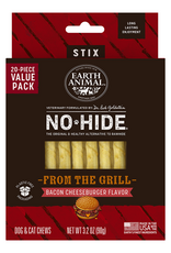 Earth Animal Earth Animal Dog No-Hide Bacon Cheeseburger Stix - 20 piece Value Pack