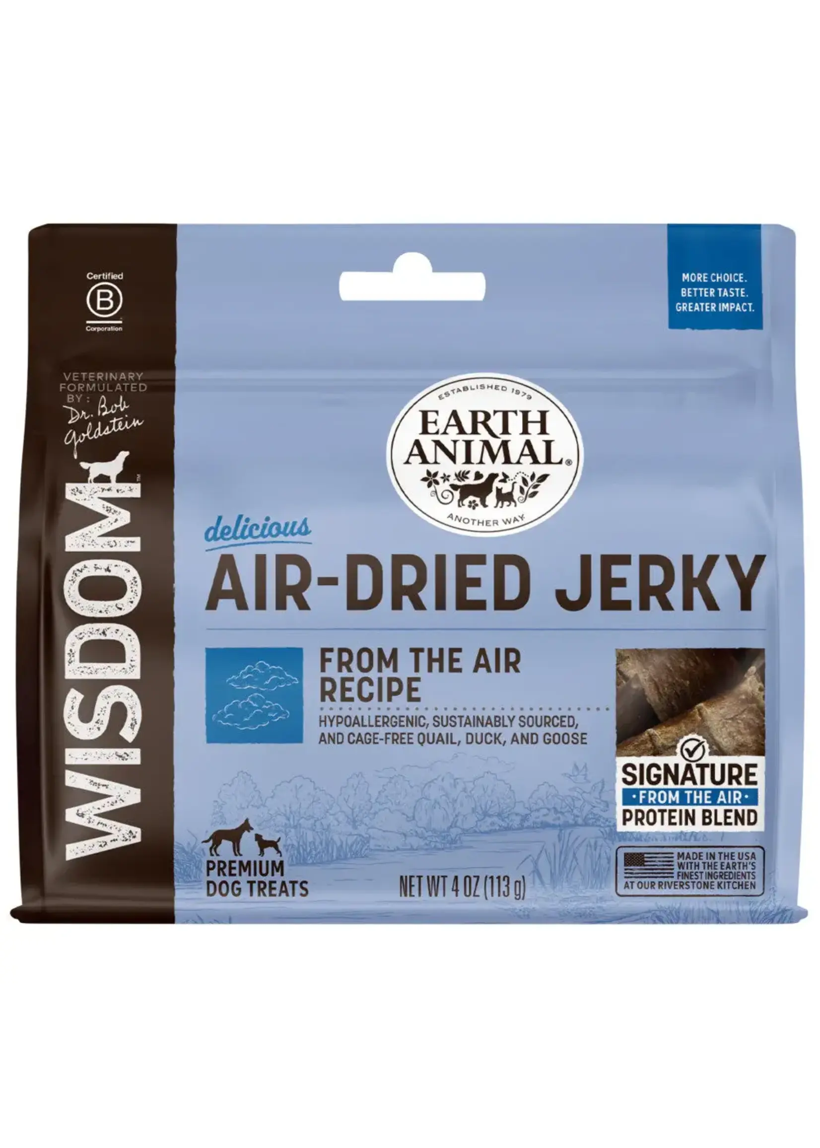 Earth Animal Earth Animal Dog Wisdom Air-Dried Jerky From the Air - 4 oz