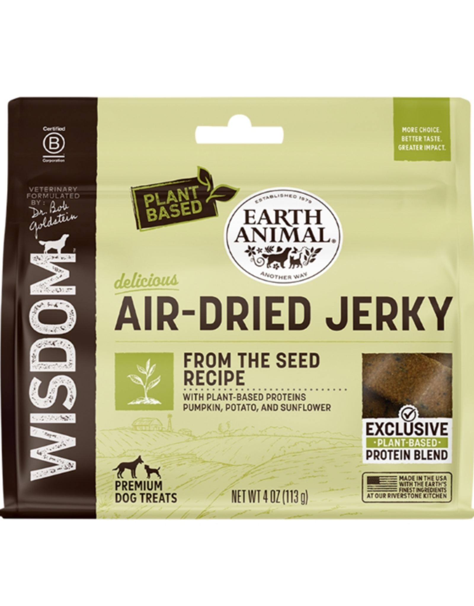 Earth Animal Earth Animal Dog Wisdom Wisdom Air-Dried Jerky From the Seed - 4 oz