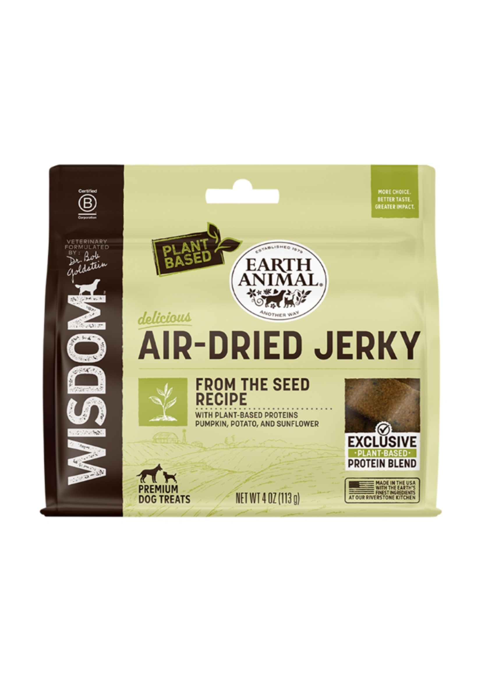 Earth Animal Earth Animal Dog Wisdom Air-Dried Jerky From the Seed - 4 oz