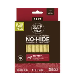 Earth Animal Earth Animal Dog No-Hide Beef Stix - 20 piece Value Pack