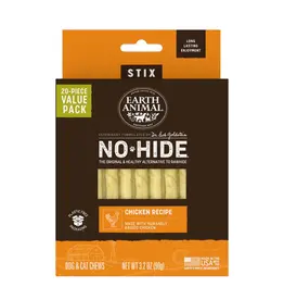 Earth Animal Earth Animal Dog No-Hide Chicken Stix - 20 piece Value Pack