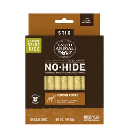 Earth Animal Earth Animal Dog No-Hide Venison Stix - 20 piece Value Pack