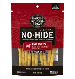 Earth Animal Earth Animal Dog No-Hide Beef Stix - 10 Pack