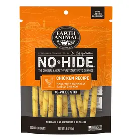 Earth Animal Earth Animal Dog No-Hide Chicken Stix - 10 Pack