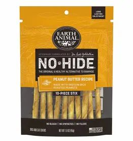 Earth Animal Earth Animal Dog No-Hide Peanut Butter Stix - 10 Pack