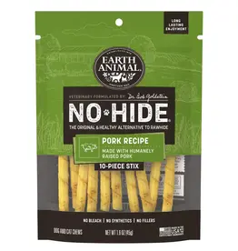 Earth Animal Earth Animal Dog No-Hide Pork Stix - 10 Pack
