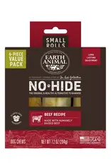 Earth Animal Earth Animal Dog No-Hide Beef Small Rolls - 6 piece Value Pack