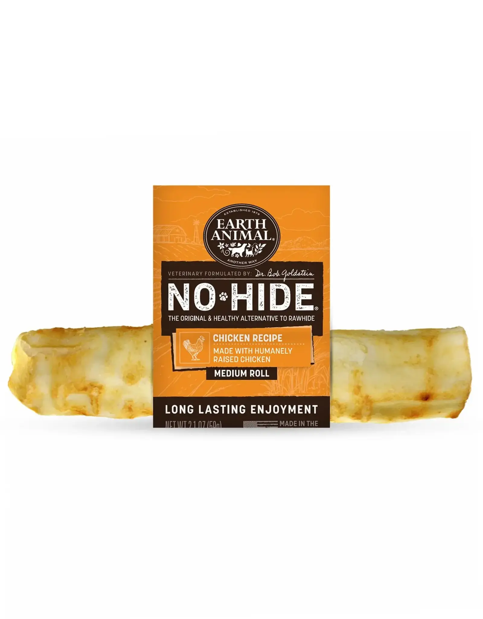 Earth Animal Earth Animal Dog No-Hide Chicken Medium Roll