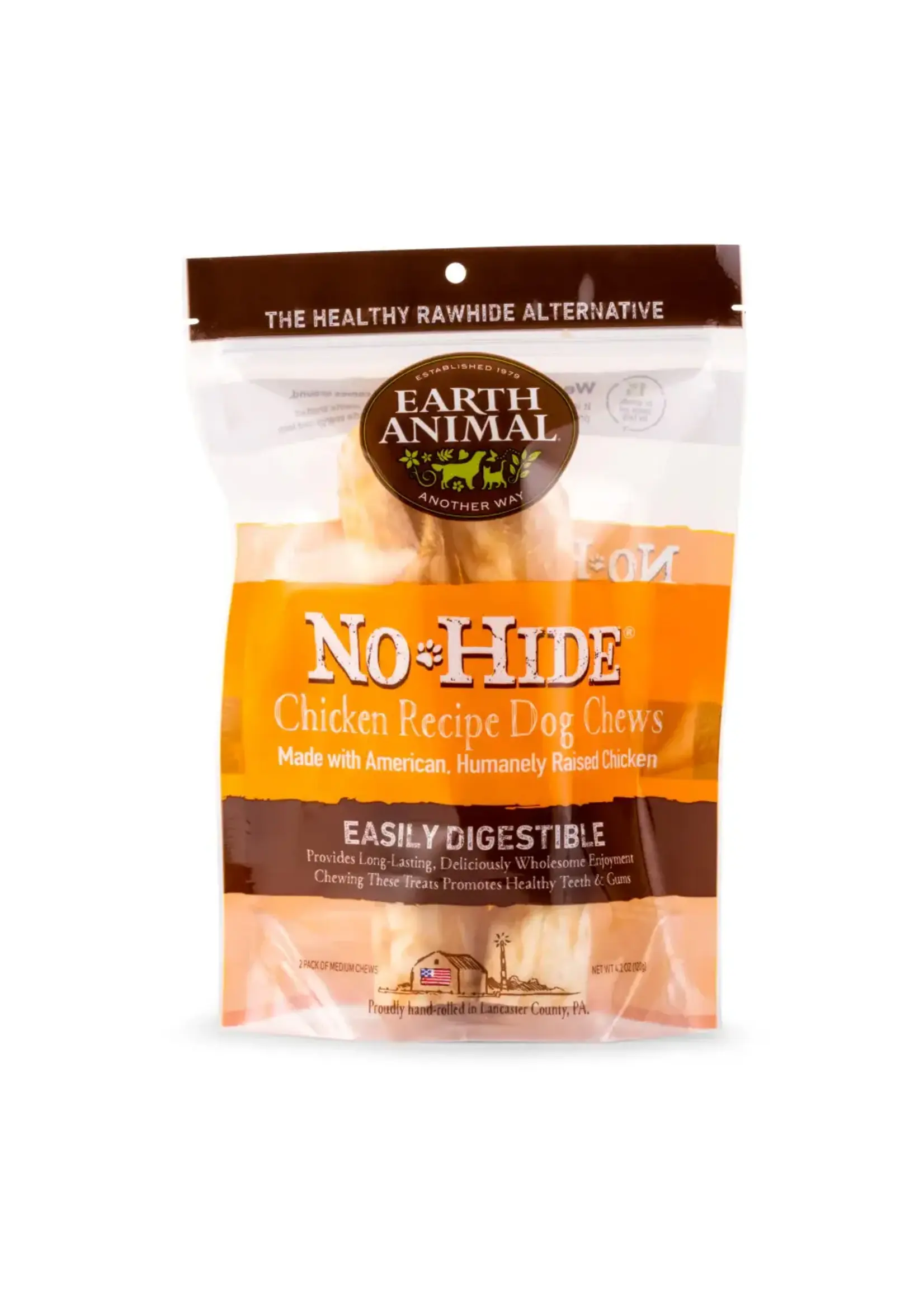 Earth Animal Earth Animal Dog No-Hide Chicken Medium Rolls - 2 Pack