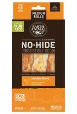 Earth Animal Earth Animal Dog No-Hide Chicken Medium Rolls - 3 piece Value Pack