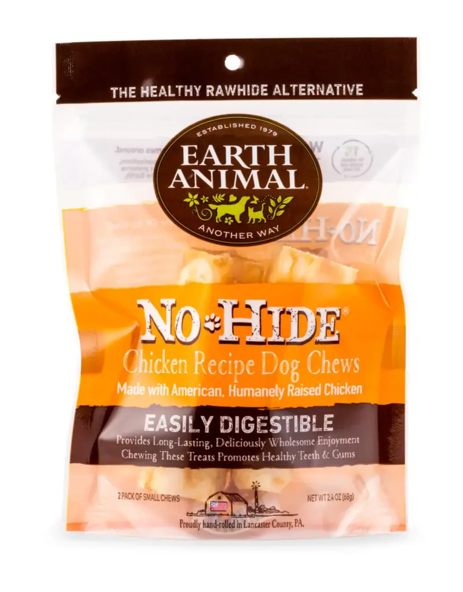Earth Animal Earth Animal Dog No-Hide Chicken Small Rolls - 2 Pack