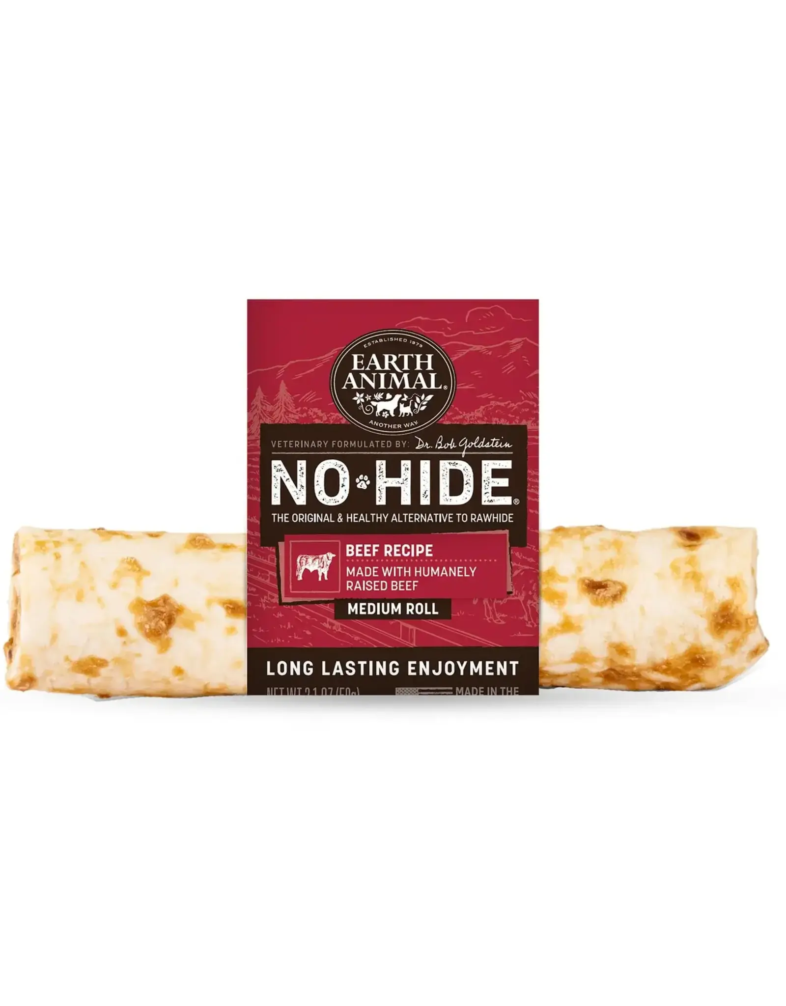 Earth Animal Earth Animal Dog No-Hide Beef Medium Roll