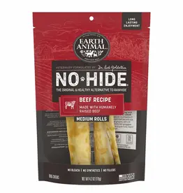 Earth Animal Earth Animal Dog No-Hide Beef Medium Rolls - 2 Pack